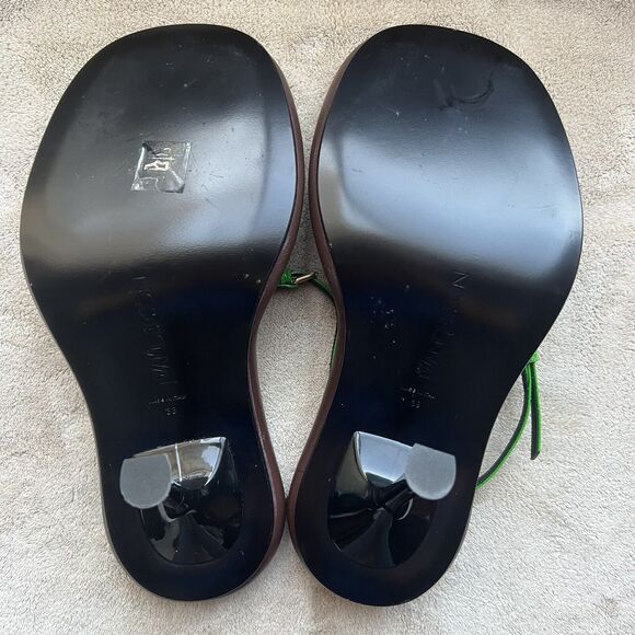 JW Anderson Bumper Tube Lime Green Patent Leather Strappy Heeled Sandal 38 US 8 - Picture 15 of 16